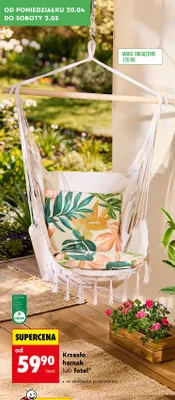 Fotel brazylijski z poduszką 130x100cm promocja w Biedronka