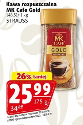 Kawa rozpuszczalna MK Cafe Gold promocja w Prim Market