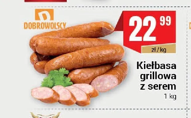 Kiełbasa grillowa z serem Dobrowolscy promocja w Premium Nasz Sklep