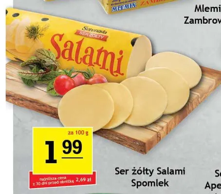 Ser żółty Salami Serenada Spomlek promocja w Gram Market