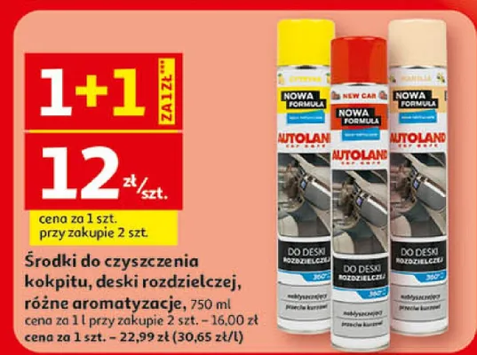 Środki do czyszczenia kokpitu, deski rozdzielczej, różne aromatyzacje promocja w Auchan