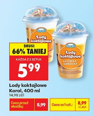 Lody koktajlowe promocja w Biedronka