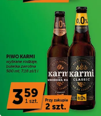 Piwo bezalkoholowe Karmi Mrożona Kawa promocja w Groszek