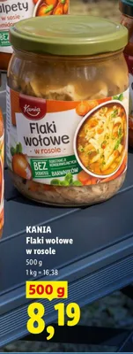 Flaki wołowe w rosole Kania promocja w Lidl