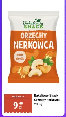Orzechy nerkowca Bakaliowy Snack promocja w Dino