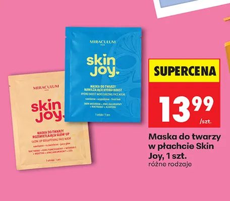 Maska do twarzy w płachcie Skin Joy promocja w Biedronka