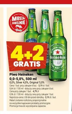 Piwo Heineken Original 5,0% promocja w Twój Market