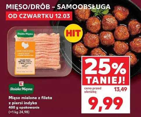 Mięso mielone z fileta z piersi indyka promocja w Kaufland