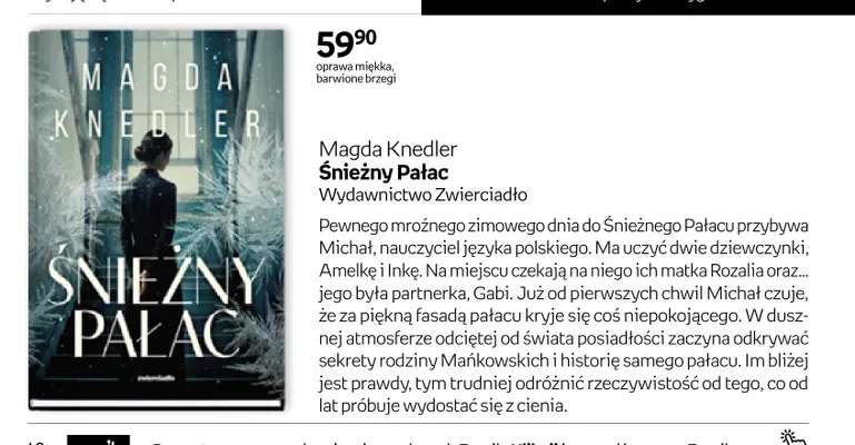 Książka Śnieżny Pałac Magda Knedler promocja w Empik