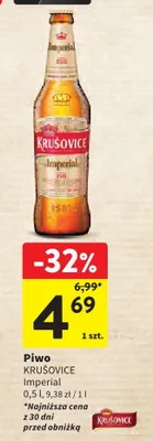 Piwo Krušovice Imperial promocja w Intermarche