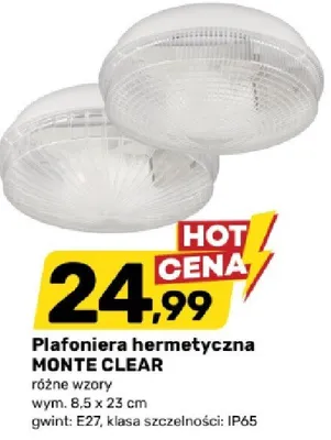 Plafoniera hermetyczna promocja w Bricomarche