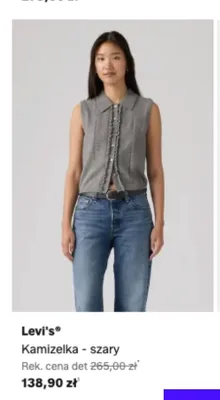 Kamizelka szary Levi's promocja w Lounge by Zalando