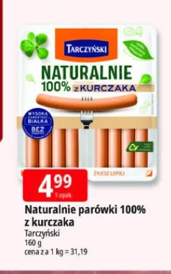 Parówki Tarczyński Naturalnie 100% z kurczaka promocja w Leclerc