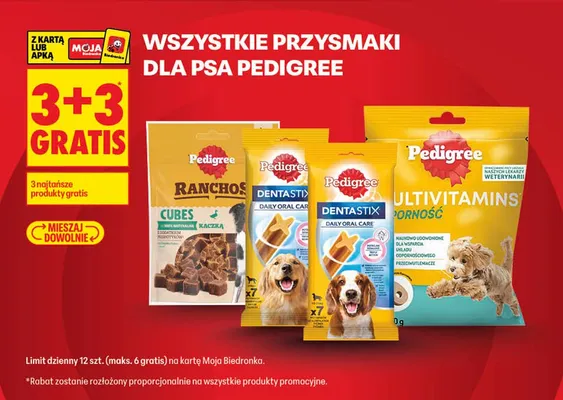 Przysmak dla psa Pedigree Ranchos Cubes z kaczką promocja w Biedronka
