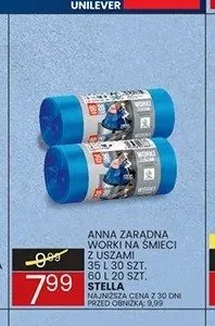 Worki na śmieci z uszami Anna Zaradna 60l promocja w Wafelek