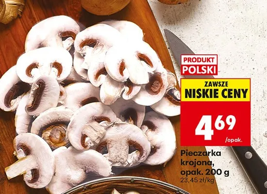 Pieczarka krojona promocja w Biedronka