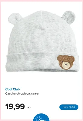 Czapka chłopięca szara Cool Club promocja w Smyk