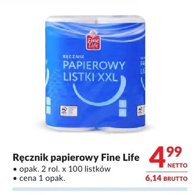 Ręcznik papierowy Fine Life 2-pak promocja w Makro