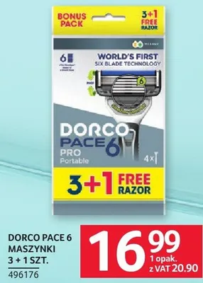 Maszynki do golenia Dorco Pace 6 3+1 szt. promocja w Selgros