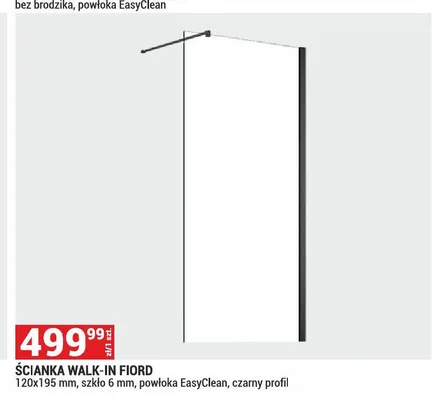 Ścianka walk-in Fiord promocja w Merkury Market