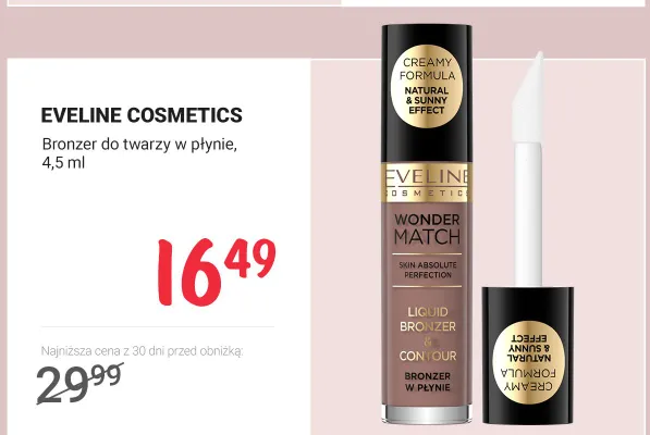 Bronzer do twarzy w płynie Wonder Match promocja w Rossmann