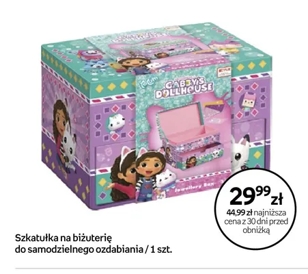 Szkatułka na biżuterię do samodzielnego ozdabiania Totum Gabby's Dollhouse promocja w Empik