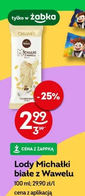 Lody Michałki białe z Wawelu Gulliver promocja w Żabka