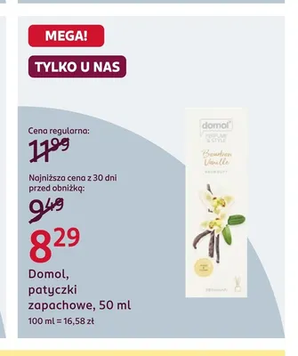 Patyczki zapachowe Domol promocja w Rossmann