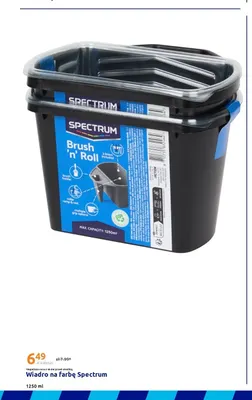 Wiadro na farbę Spectrum Brush 'n' Roll 1250 ml promocja w Action