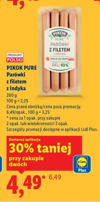 Parówki z filetem z indyka promocja w Lidl