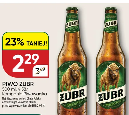 Piwo Żubr promocja w Chata Polska