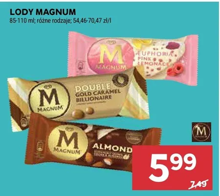Lody Magnum różne rodzaje promocja w Stokrotka