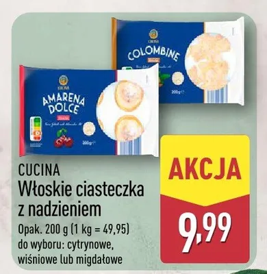 Włoskie ciasteczka z nadzieniem promocja w Aldi