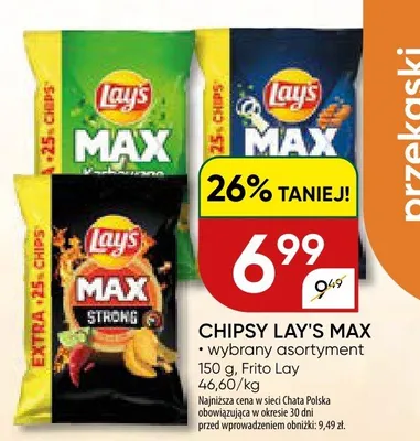Chipsy Lay's Max promocja w Chata Polska