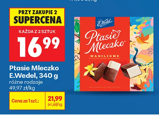 Ptasie Mleczko E.Wedel promocja w Biedronka