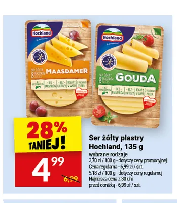 Ser żółty plastry Maasdamer Hochland promocja w Twój Market