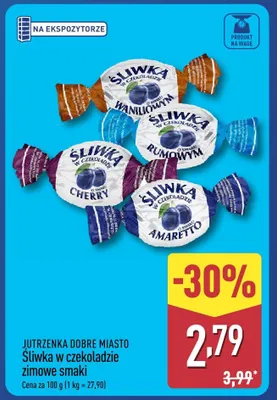 Śliwka w czekoladzie zimowe smaki rumowy promocja w Aldi