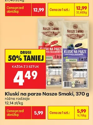 Kluski na parze promocja w Biedronka