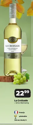 Wino białe La Croisade Gros Manseng promocja w Netto
