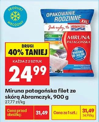 Filet ze skórą Abramczyk patagońska promocja w Biedronka