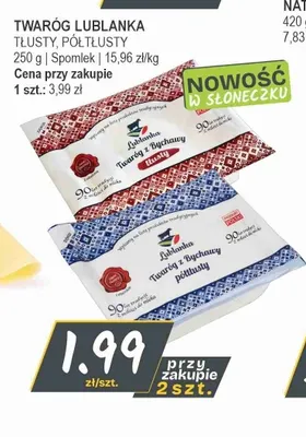 Twaróg Lublanka tłusty Spomlek promocja w Słoneczko