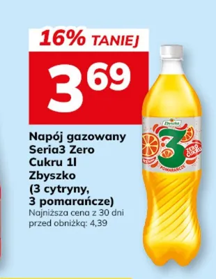 Napój gazowany Zbyszko Seria3 Zero Cukru 3 cytryny promocja w Hitpol