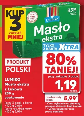 Masło ekstra z Łukowa Lumiko promocja