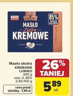 Masło ekstra kremowe promocja w Carrefour