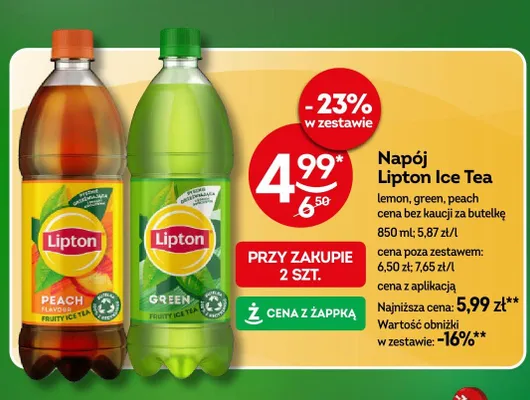 Napój Ice Tea lemon, green, peach promocja w Żabka