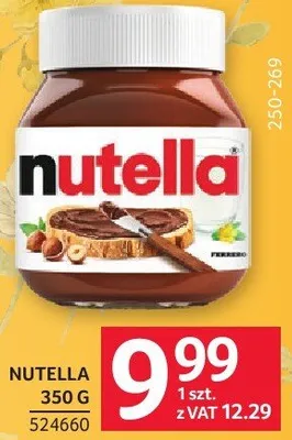 Nutella 350 g promocja w Selgros