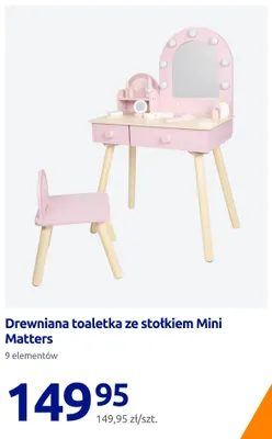 Drewniana toaletka ze stołkiem Mini Matters promocja w Action