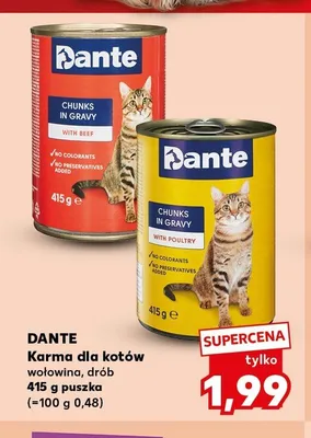 Karma dla kotów Dante drób promocja w Kaufland