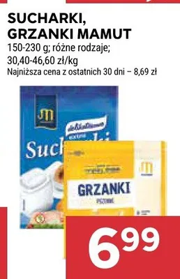 Sucharki, grzanki mamut promocja w Stokrotka