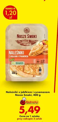 Naleśniki z jabłkiem i cynamonem Nasze Smaki promocja w Biedronka